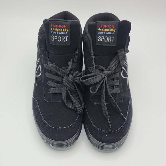Shoes - Women's Black High-Top Sneakers